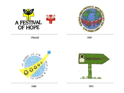 World Youth Day logos - 1984 to 1991