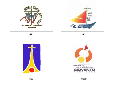 World Youth Day logos - 1993 to 2000